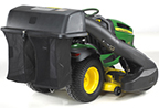 Follow link to the 6.5-bu (229-L) hopper, chute, and Power Flow™ blower for 100 Series with 54-in. (137-cm) Mower Deck product page.